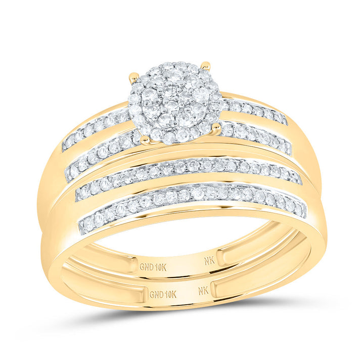 1/2CTW-NAT DIA NK ROUND TRIO SET 7 Daisy Joyeria