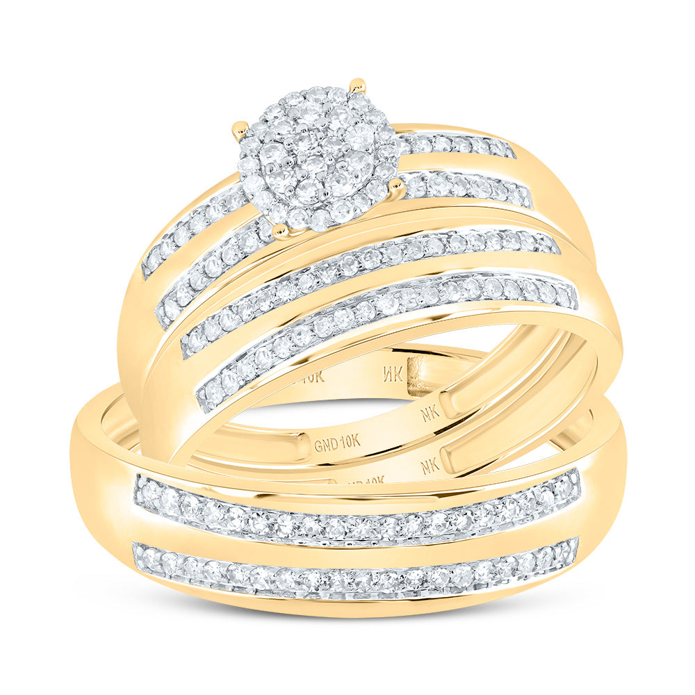 1/2CTW-NAT DIA NK ROUND TRIO SET 7 Daisy Joyeria