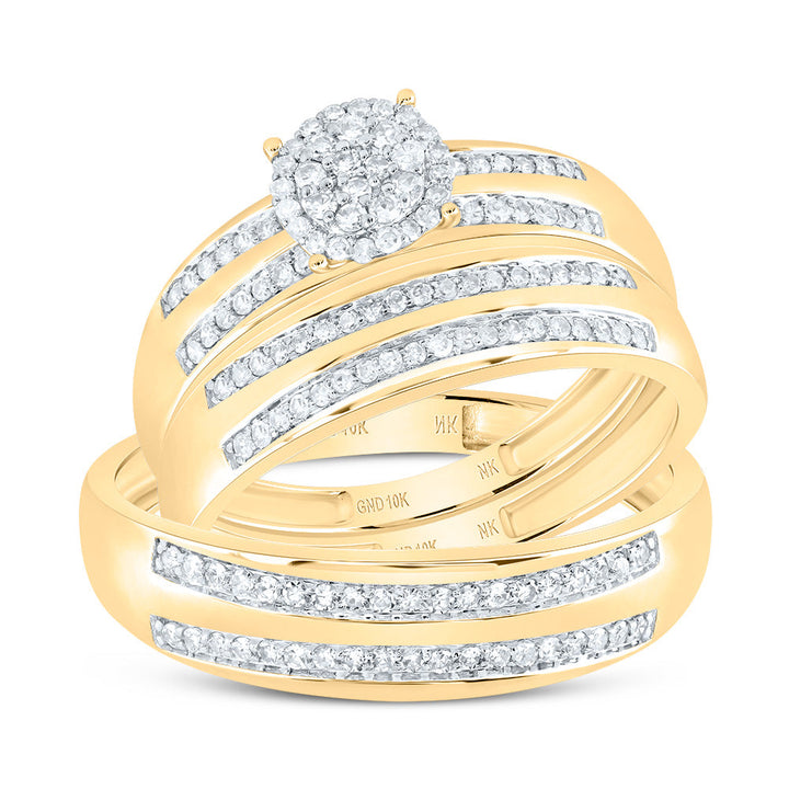 1/2CTW-NAT DIA NK ROUND TRIO SET 7 Daisy Joyeria