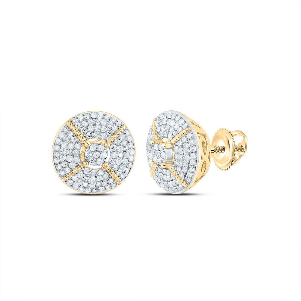 5/8CTW-DIA P1 ROUND MENS STUD EARRING Daisy Joyeria