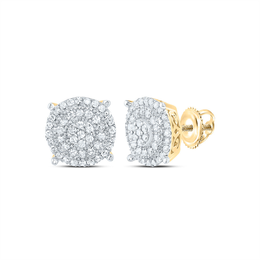 3/8CTW-DIA P1 ROUND MENS STUD EARRING Daisy Joyeria