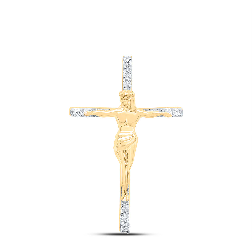 1/10CTW-DIA P1 GIFT JESUS CROSS PENDANT Daisy Joyeria