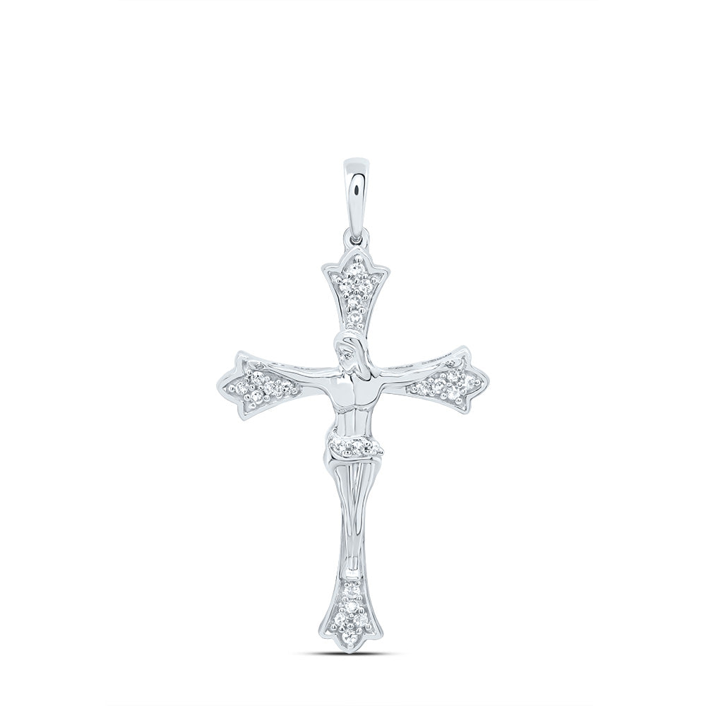 1/8CTW-DIA P1 GIFT JESUS CROSS PENDANT Daisy Joyeria