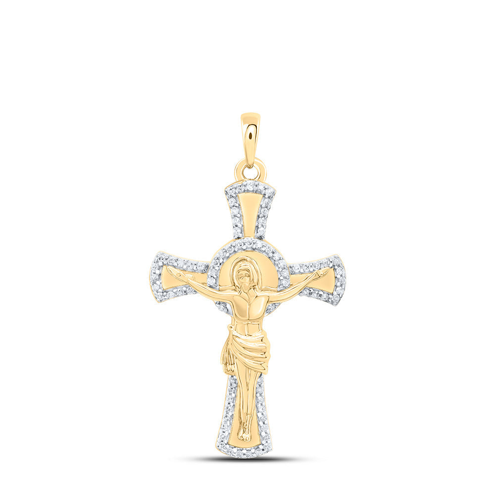1/5CTW-DIA P1 GIFT JESUS CROSS PENDANT Daisy Joyeria