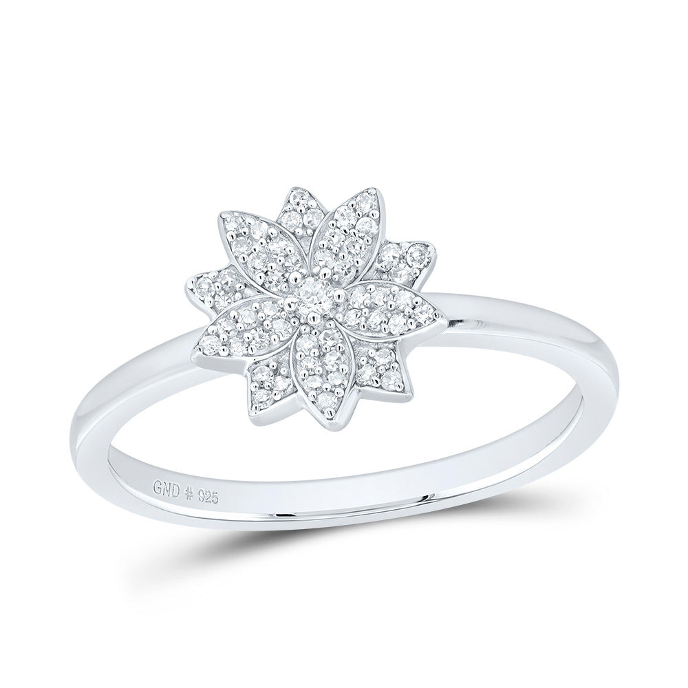 1/8CTW-DIA P1 GIFT FLOWER RING 7 Daisy Joyeria