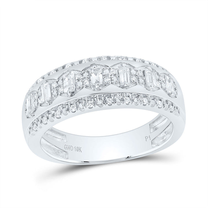 3/4CTW-DIA P1 ROUND TRIO RING 7 Daisy Joyeria