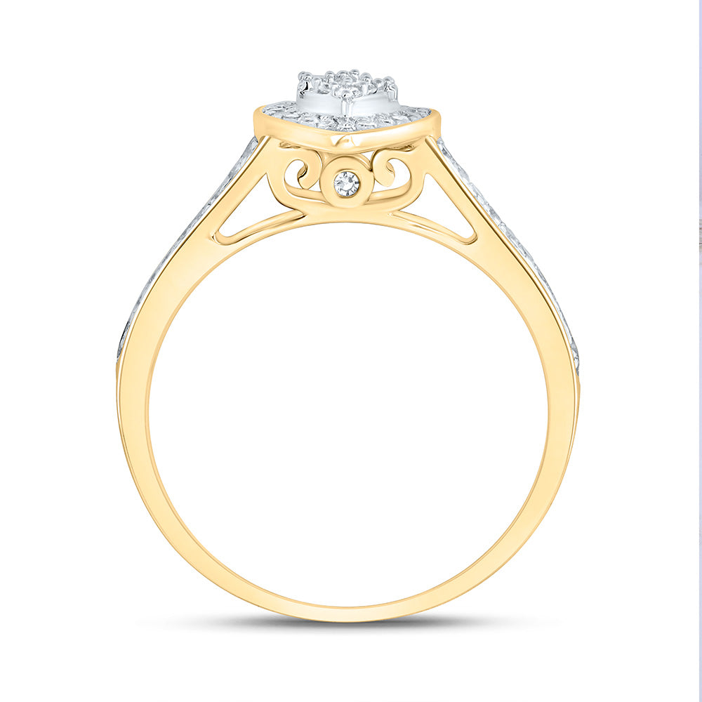 1/3CTW-NAT DIA NK FASHION HEART BRIDAL SET 7 Daisy Joyeria