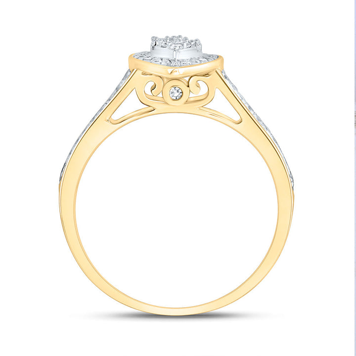 1/3CTW-NAT DIA NK FASHION HEART BRIDAL SET 7 Daisy Joyeria