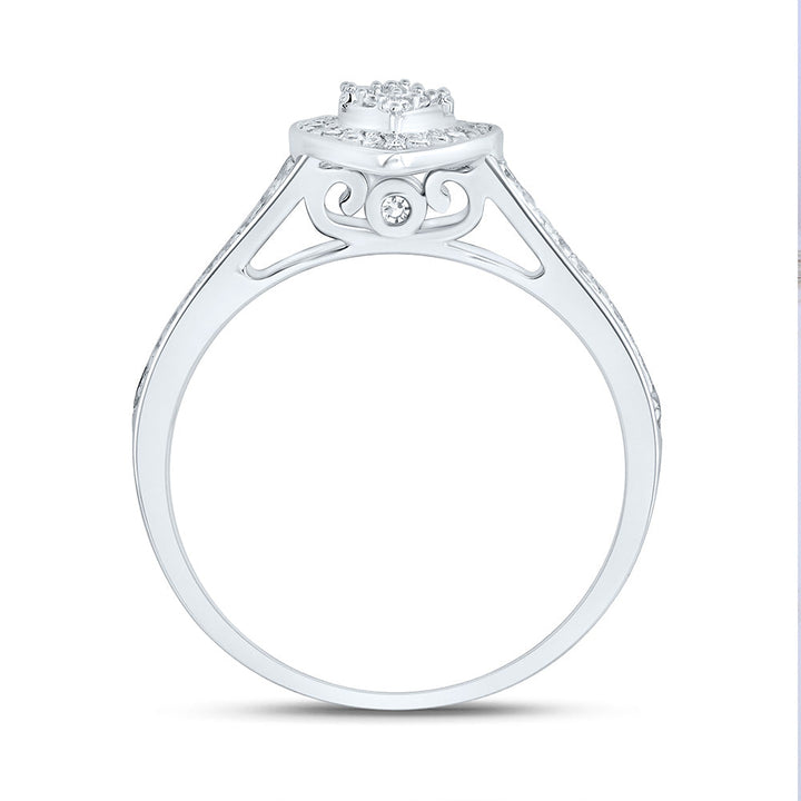 1/3CTW-NAT DIA NK FASHION HEART BRIDAL SET 7 Daisy Joyeria