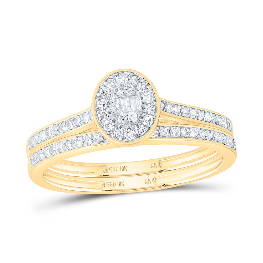 1/3CTW-DIA NK FASHION OVAL BRIDAL SET 7 Daisy Joyeria