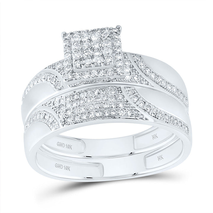 3/4CTW-DIA NK SQUARE TRIO SET 7 Daisy Joyeria