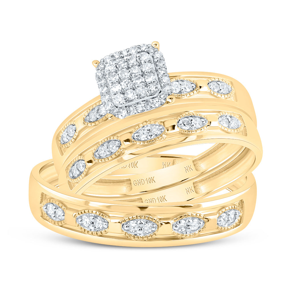 1/3CTW-DIA NK ASCHER TRIO SET 7 Daisy Joyeria