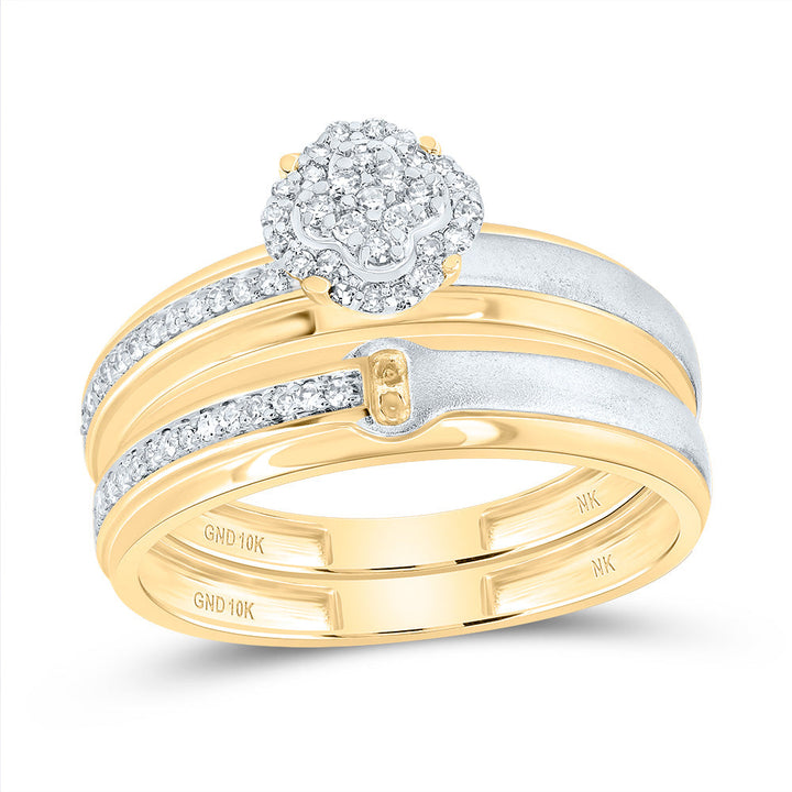 1/3CTW-DIA NK CLOVER TRIO SET 7 Daisy Joyeria