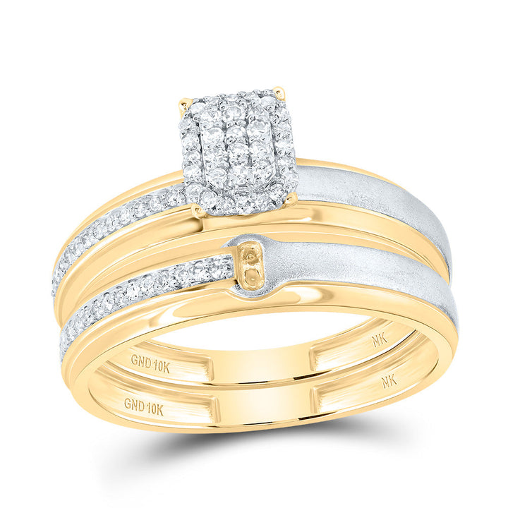 1/4CTW-DIA NK EMERALD TRIO SET 7 Daisy Joyeria