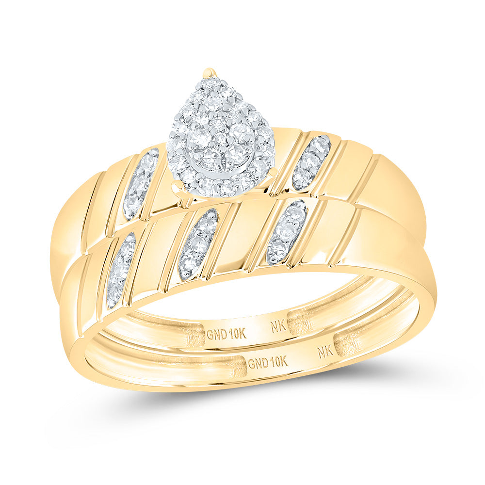 1/5CTW-DIA NK PEAR TRIO SET 7 Daisy Joyeria