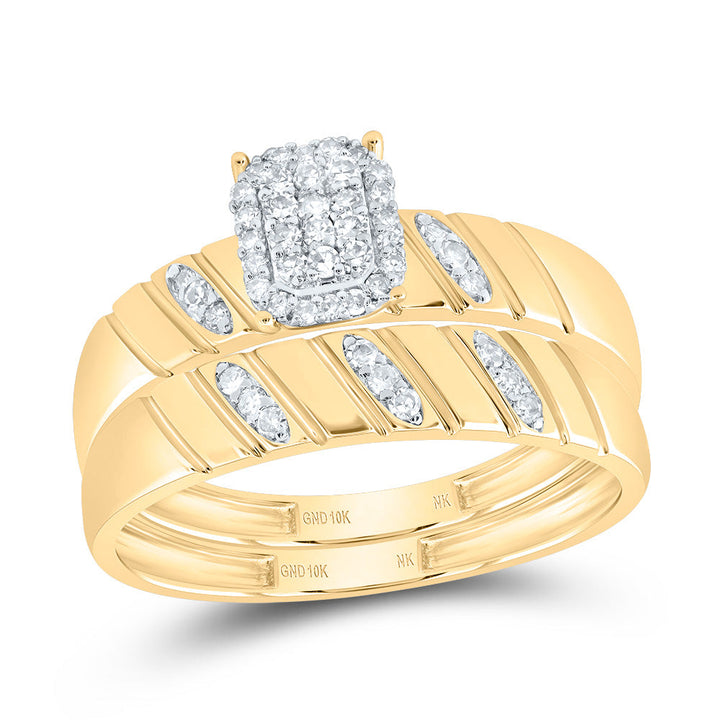1/4CTW-DIA NK EMERALD TRIO SET 7 Daisy Joyeria