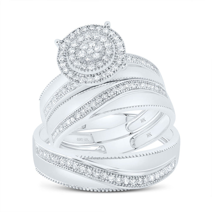 5/8CTW-DIA NK ROUND TRIO SET 7 Daisy Joyeria