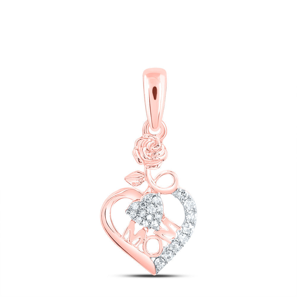 1/12CTW-NAT DIA NK GIFT MOM HEART PENDANT Daisy Joyeria