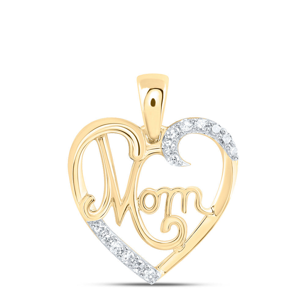 1/12CTW-NAT DIA NK GIFT MOM HEART PENDANT Daisy Joyeria
