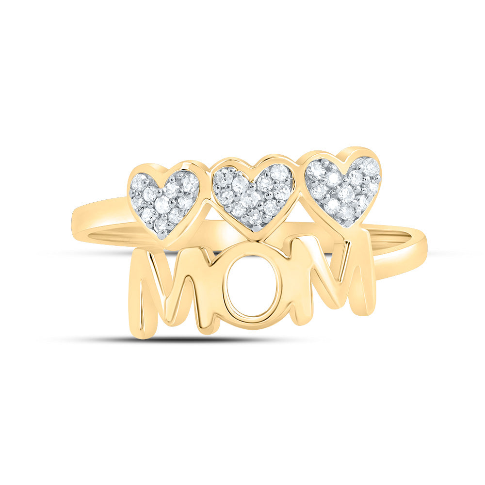 1/10CTW-NAT DIA P1 GIFT MOM HEART RING 7 Daisy Joyeria
