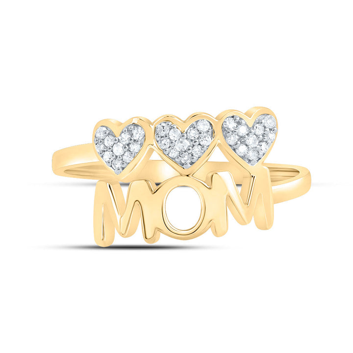 1/10CTW-NAT DIA P1 GIFT MOM HEART RING 7 Daisy Joyeria
