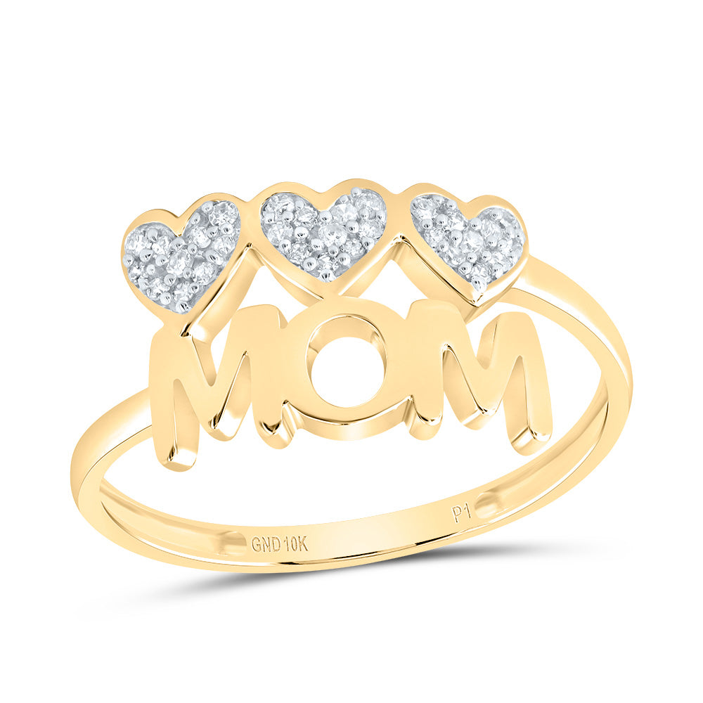 1/10CTW-NAT DIA P1 GIFT MOM HEART RING 7 Daisy Joyeria