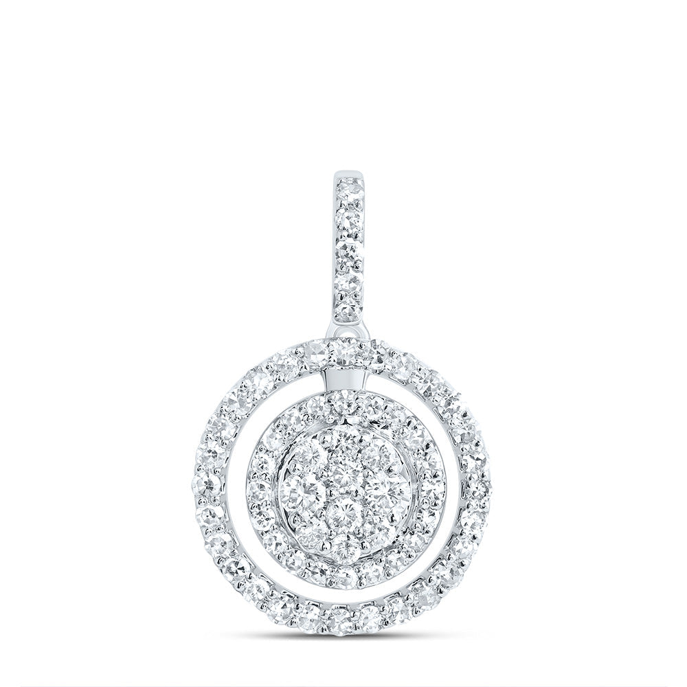 3/8CTW-DIA NK FASHION ROUND PENDANT Daisy Joyeria