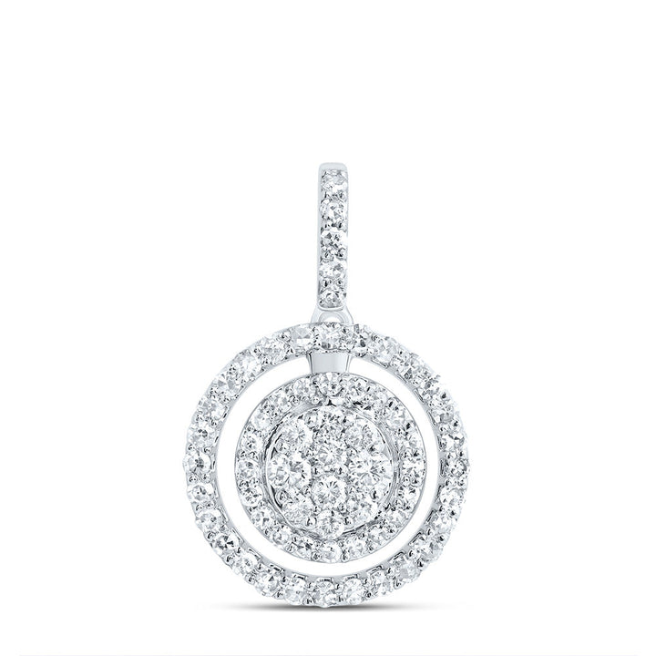 3/8CTW-DIA NK FASHION ROUND PENDANT Daisy Joyeria