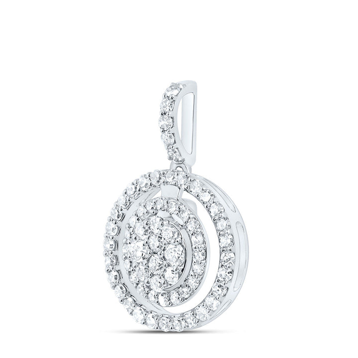 3/8CTW-DIA NK FASHION ROUND PENDANT Daisy Joyeria