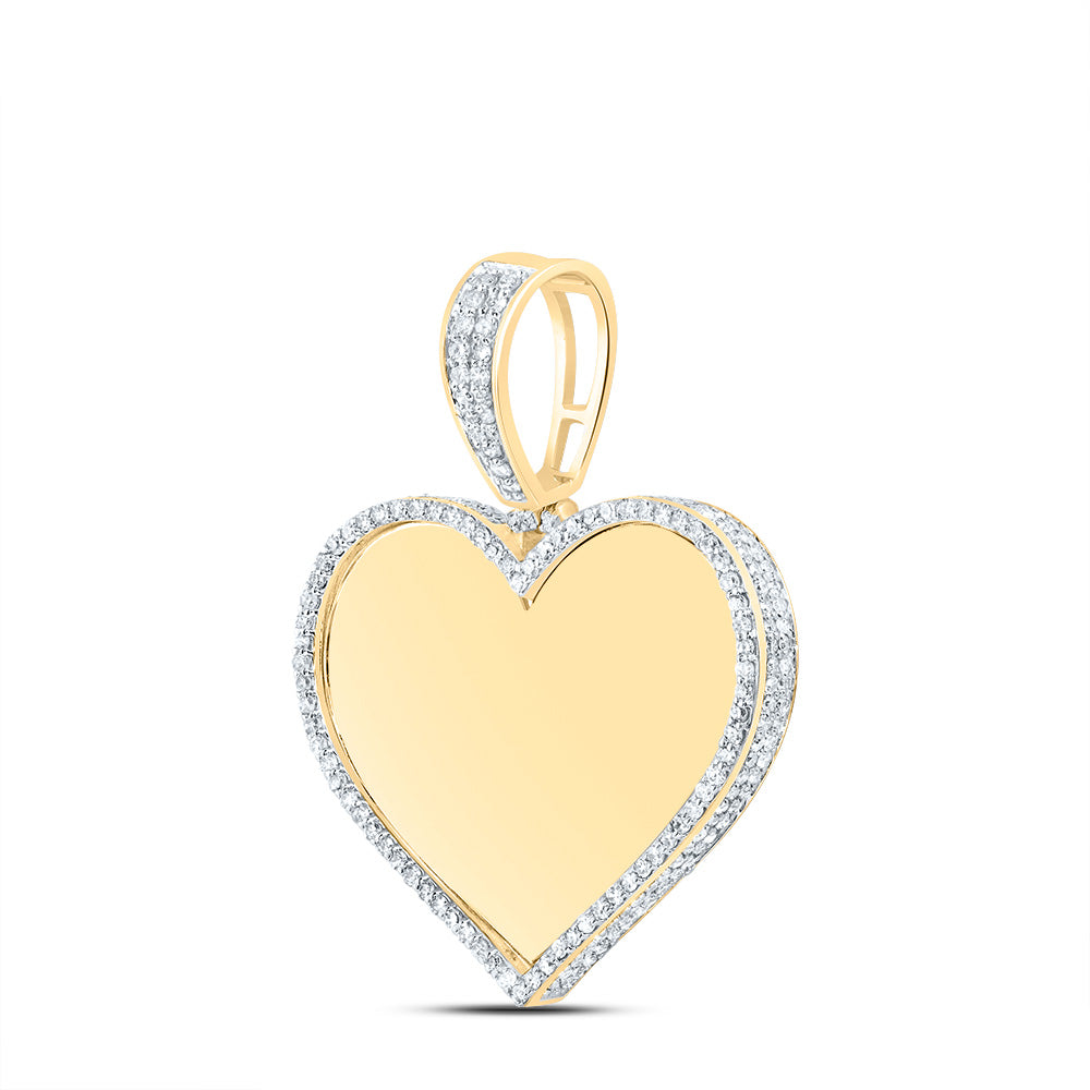 7/8CTW-NAT DIA NK HEART MEMORY MENS CHARM Daisy Joyeria