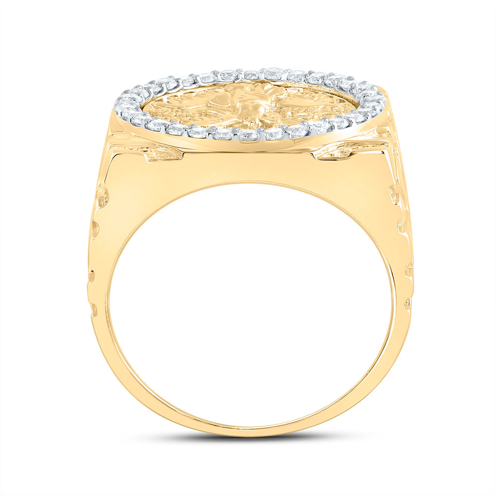 5/8CTW-DIA NK CENTENARIO MENS RING 10 Daisy Joyeria