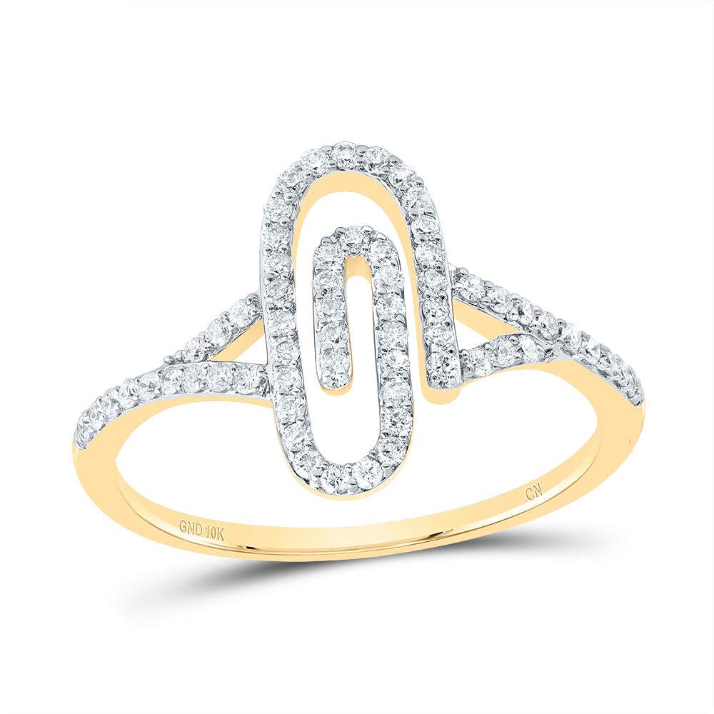 1/3CTW-DIA CN FASHION PAPER CLIP RING 7 Daisy Joyeria