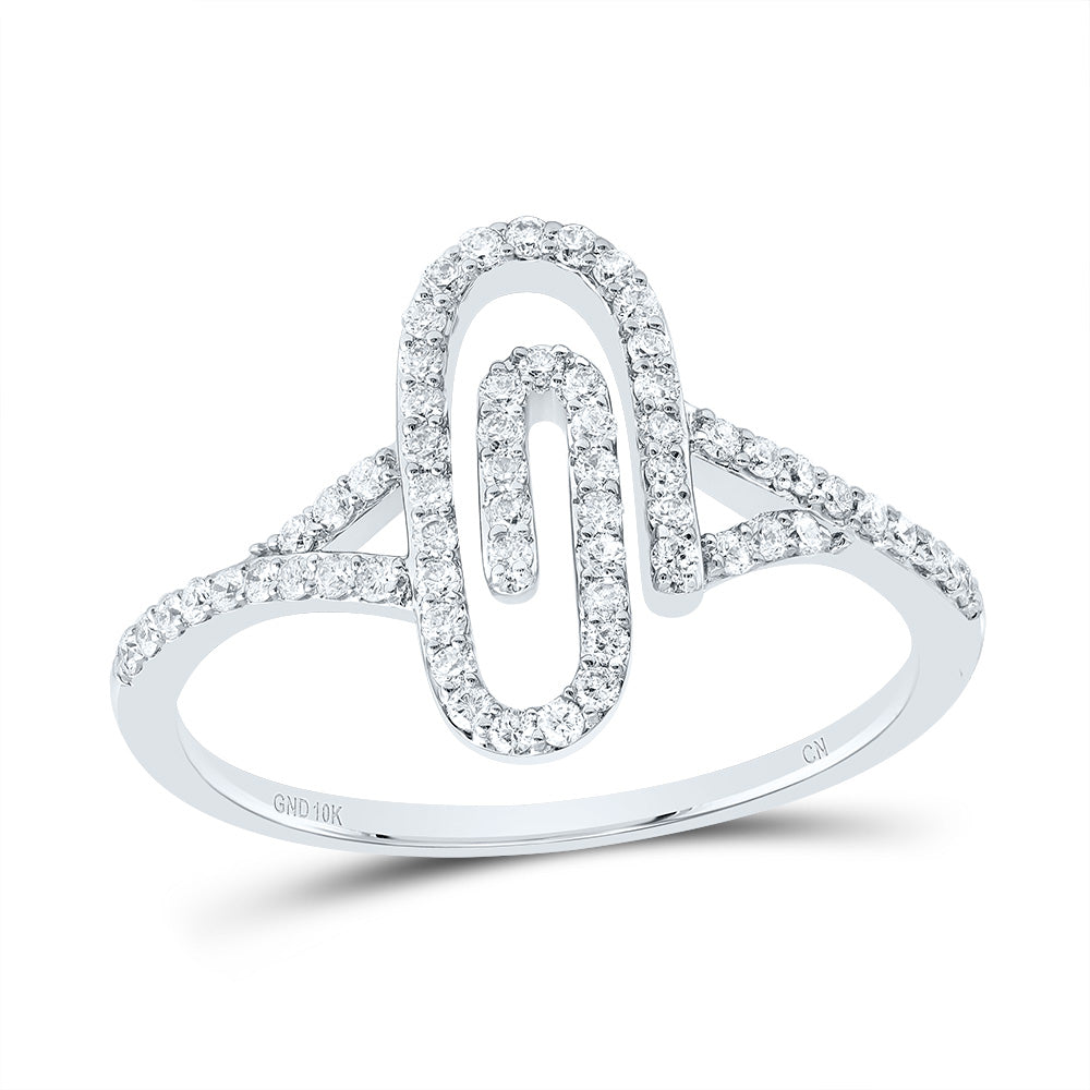 1/3CTW-DIA CN FASHION PAPER CLIP RING 7 Daisy Joyeria