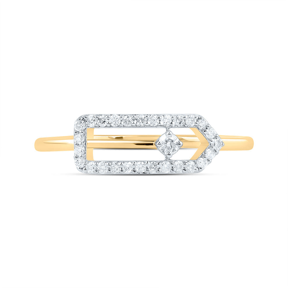1/6CTW-DIA CN FASHION PAPER CLIP RING 7 Daisy Joyeria