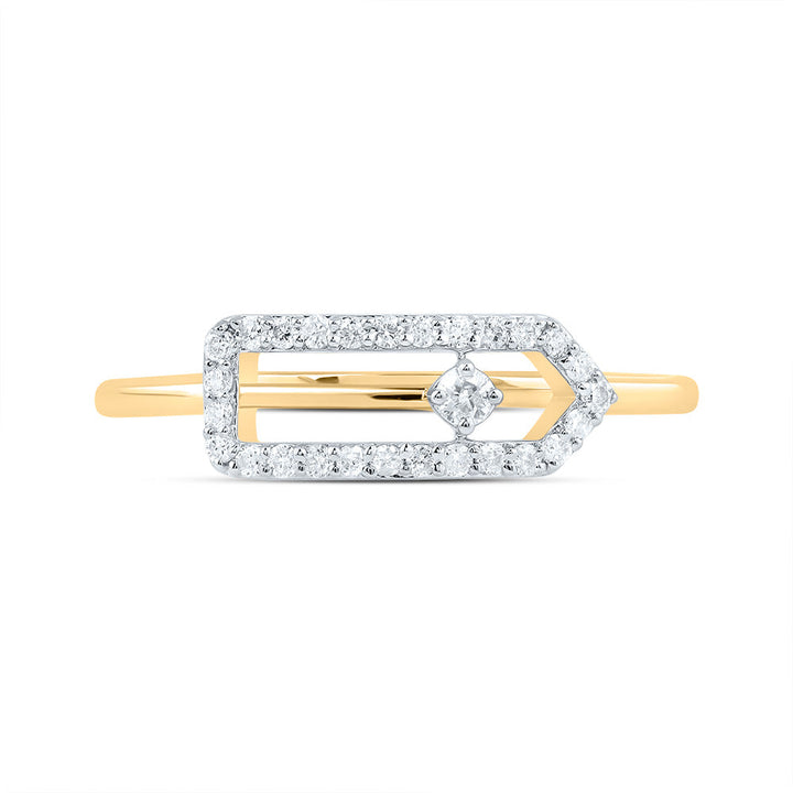 1/6CTW-DIA CN FASHION PAPER CLIP RING 7 Daisy Joyeria
