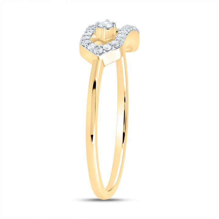 1/6CTW-DIA CN FASHION PAPER CLIP RING 7 Daisy Joyeria
