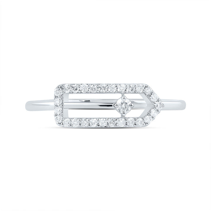 1/6CTW-DIA CN FASHION PAPER CLIP RING 7 Daisy Joyeria