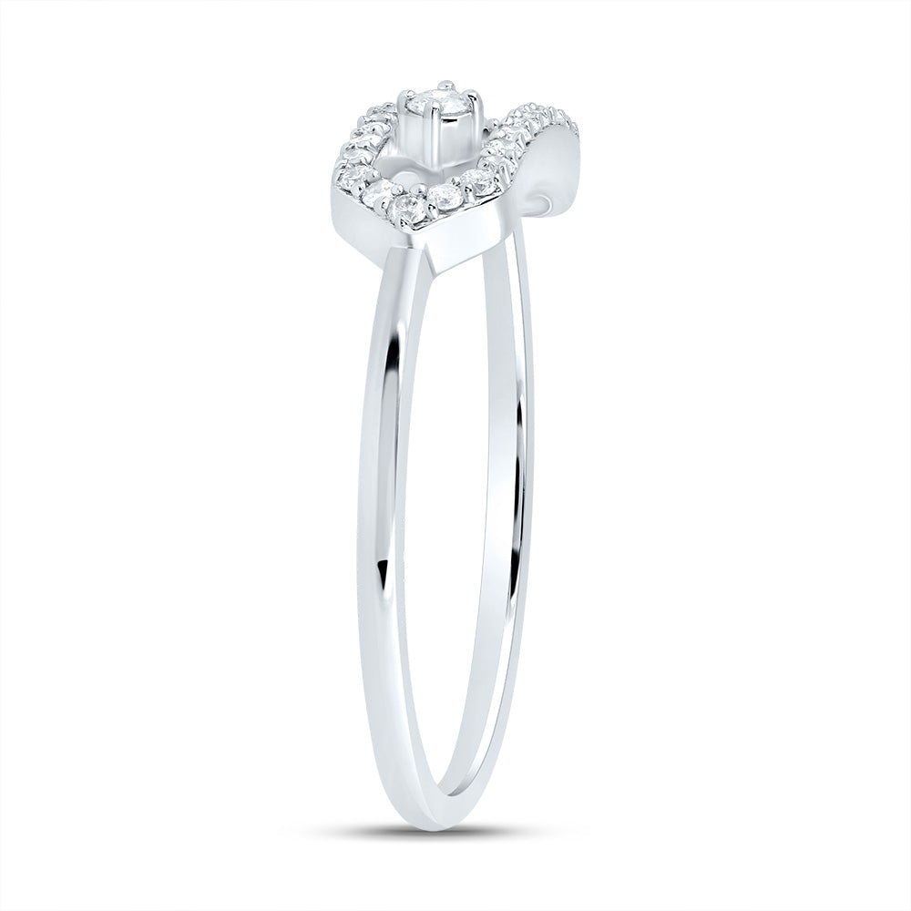 1/6CTW-DIA CN FASHION PAPER CLIP RING 7 Daisy Joyeria
