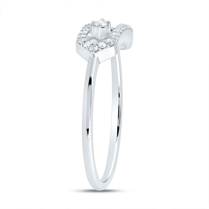 1/6CTW-DIA CN FASHION PAPER CLIP RING 7 Daisy Joyeria