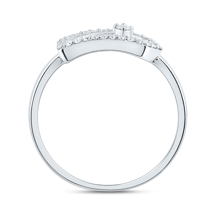 1/6CTW-DIA CN FASHION PAPER CLIP RING 7 Daisy Joyeria