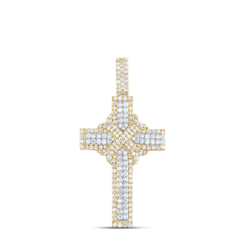 2 CTW-DIA NK CROSS MENS CHARM Daisy Joyeria
