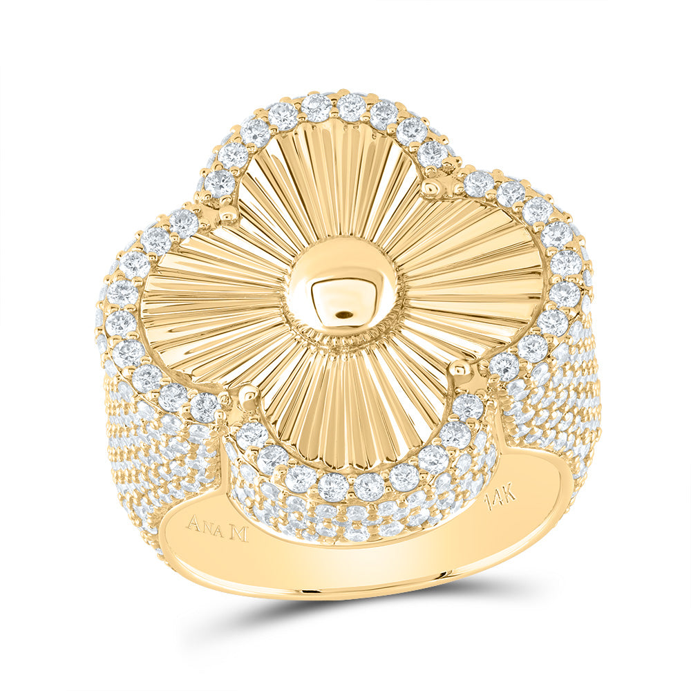 4CTW NAT DIA AM CLOVER MENS RING 10 Daisy Joyeria