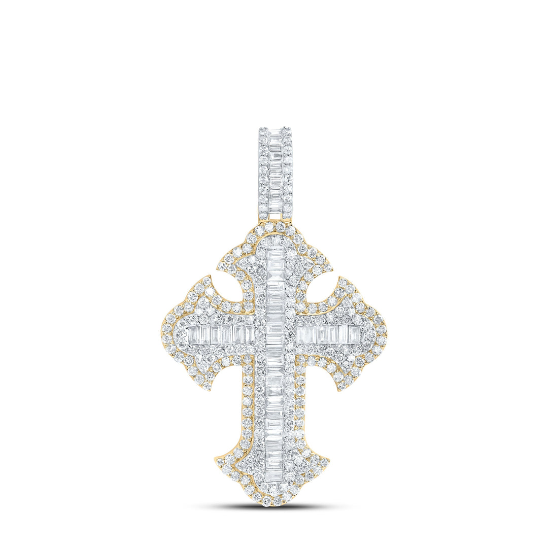 2 7/8CTW-DIA NK CROSS MENS CHARM Daisy Joyeria