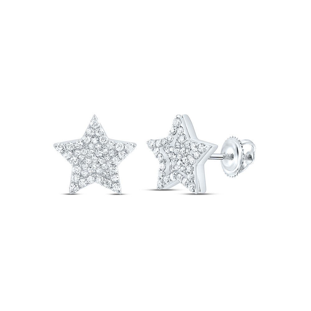 3/4CTW DIA NK STAR MENS  STUD EARRING Daisy Joyeria