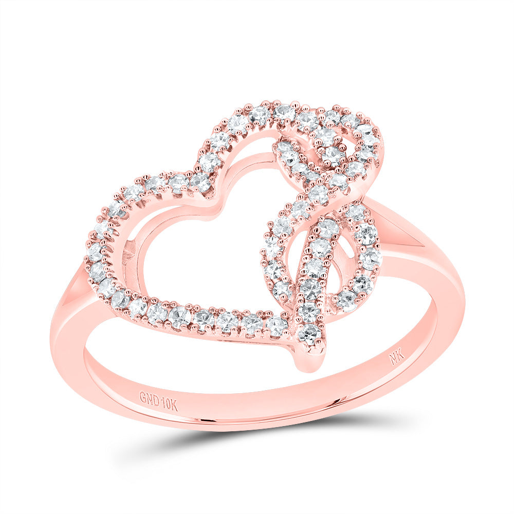 1/4CTW-NAT DIA NK FASHION INFINITY HEART RING 7 Daisy Joyeria