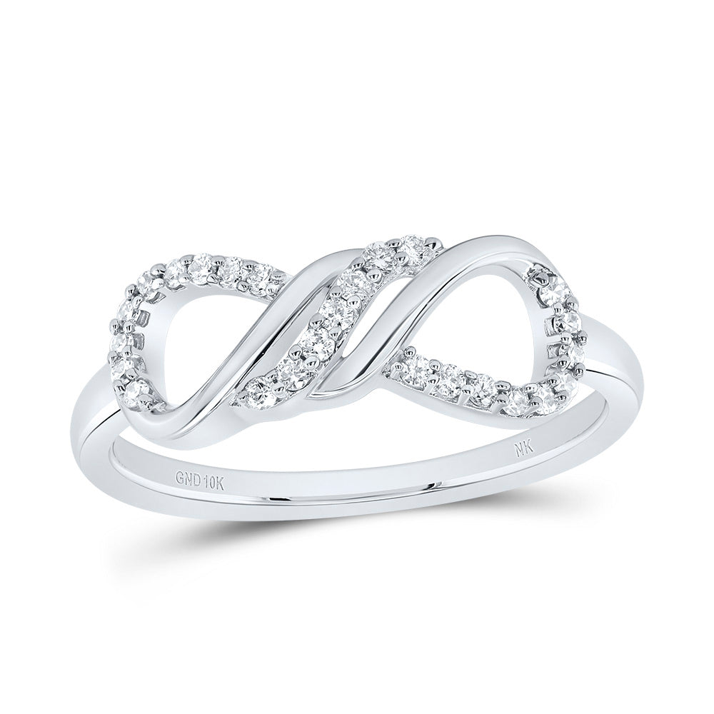 1/6CTW-DIA NK FASHION INFINITY RING 7 Daisy Joyeria