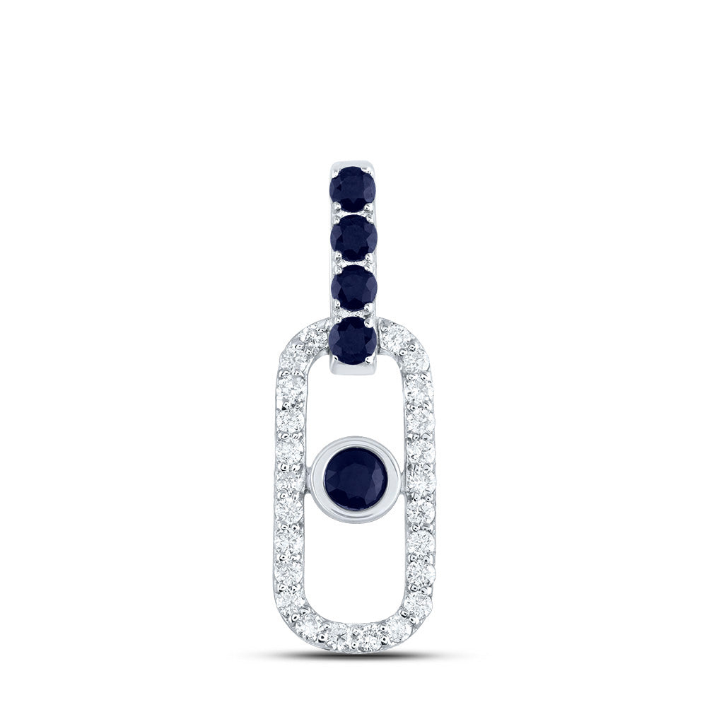 1/5CTW-DIA ANA M 1/3CTW RD-BS NAT GEM PAPER CLIP PENDANT Daisy Joyeria