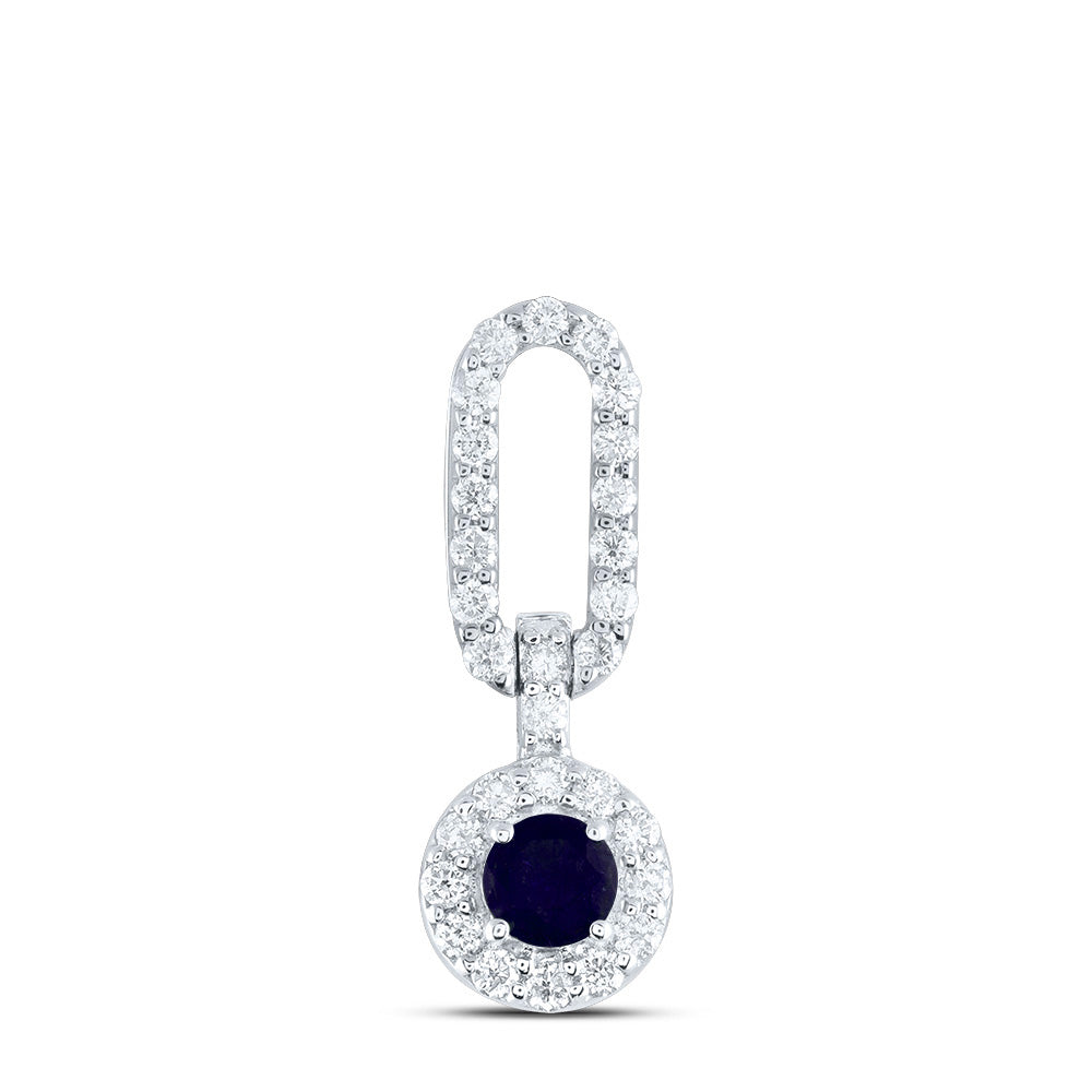 1/6CTW-DIA ANA M 1/8CTW RD-BS NAT GEM PAPER CLIP PENDANT Daisy Joyeria