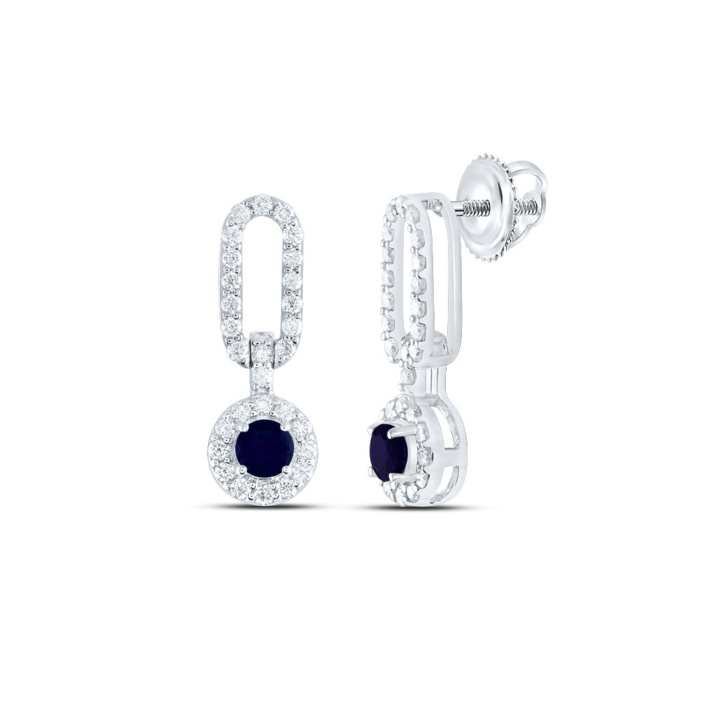 1/3CTW-DIA ANA M 1/4CTW RD-BS NAT GEM PAPER CLIP EARRING Daisy Joyeria