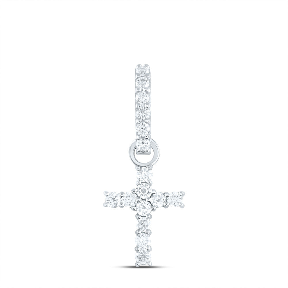 1/5CTW-DIA ANA M FASHION CROSS PENDANT Daisy Joyeria
